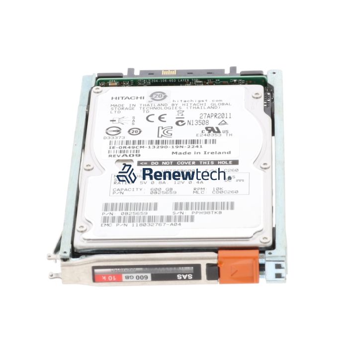 EMC 600GB 10K 2.5in 6G SAS HDD for VNX